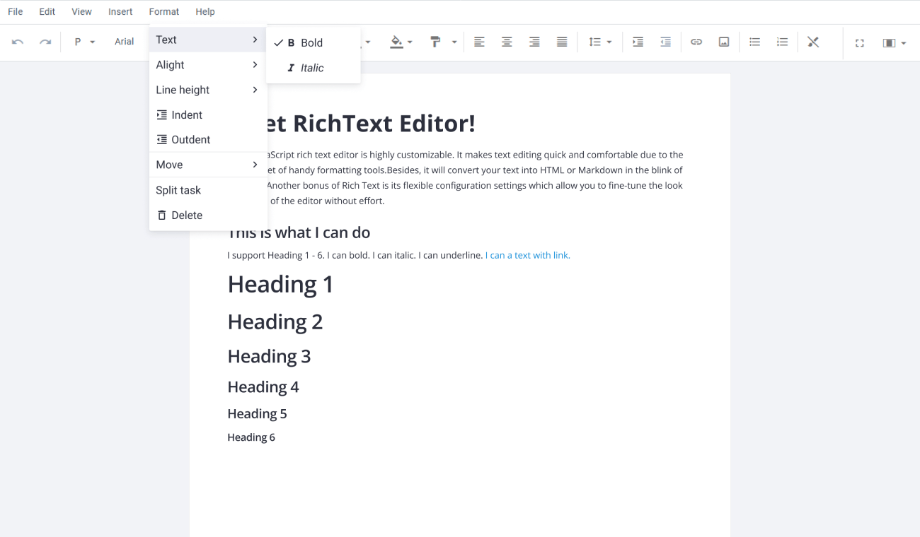 Rich Text Editor